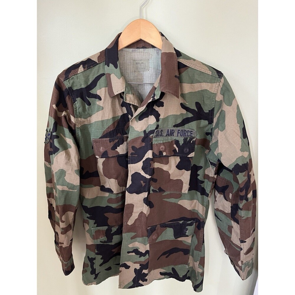 US Military Air Force Coat Jacket Hot Weather Woodland Camouflage Medium Long